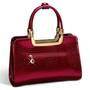 Ruby Red Genuine Leather Handbag, Ruby Red Genuine Leather Handbag 5619 001 0 3