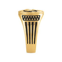 Land of the Free Veteran Diamond Ring with FREE Collectible Challenge Coin 12513 0013 d side