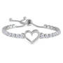 Open Heart Birthstone Bolo Bracelet, Open Heart Birthstone Bolo Bracelet 11567 0010 d april