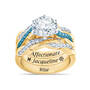 Birthstone & Zodiac Ring Set, Birthstone Zodiac Ring Set 6740 0044 c march