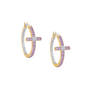 Birthstone & Diamond Cross Hoops, The Birthstone Diamond Cross Hoops 11446 0017 f june