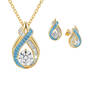 Perfectly Paired Birthstone Swirl Pendant with FREE Matching Earrings, Birthstone Swirl Pendant with Free Matching Earrings 12210 0019 l december