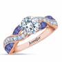 Birthstone Swirl Personalized Ring, Birthstone Swirl Ring 6531 001 3 2