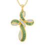 Heaven’s Blessing Diamond & Birthstone Cross Pendant, Heavens Blessing Diamond Birthstone Cross Pendant 6985 0014 h august