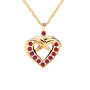 A Dozen Rubies Heart Pendant with FREE Miracle Rose, A Dozen Rubies with Free Miracle Rose 9210 0171 b pendant