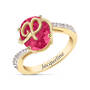 Custom Birthstone Ring, Custom Birthstone Ring 11949 0019 n initial