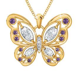 The Birthstone Butterfly Diamond Pendant 2030 001 8 2