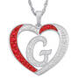 Personalized Diamond Initial Heart Pendant, Personalized Diamond Initial Heart Pendant 10926 0018 g initial G