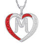 Personalized Diamond Initial Heart Pendant, Personalized Diamond Initial Heart Pendant 10926 0018 m initial M