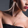 Birthstone Swirl Pendant with Free Matching Earrings 12210 0019 zn model