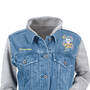 “With God All Things Are Possible" Personalized Denim Vested Hoodie, With God All Things Are Possible Personalized Denim Vested Hoodie 10506 0016 b half