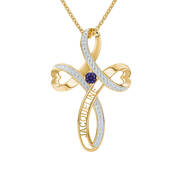 Blessed Genuine Cross Pendant 12467 0019 b february