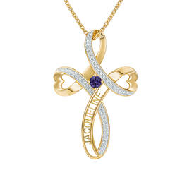 Blessed Genuine Cross Pendant 12467 0019 b february