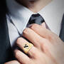 Personalized 1st Cavalry Division Diamond Ring, Personalized Army Unit Insignia Diamond Ring 12272 0022 m model