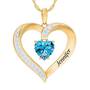 Personalized Birthstone Heart Pendant, Personalized Birthstone Heart Pendant 5447 001 8 12