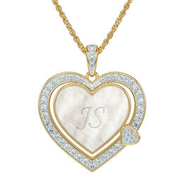 Birthstone&Diamond Heart Pendant 12465 0011 d april