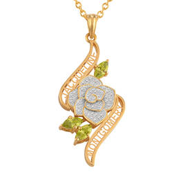 Diamond Rose Pendant with Free Miracle Rose 10273 0033 b pendant