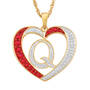 Granddaughter Initial Heart Pendant, For My Granddaughter Diamond Initial Heart Pendant 10121 0011 a q initial