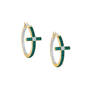 Birthstone & Diamond Cross Hoops, The Birthstone Diamond Cross Hoops 11446 0017 e may