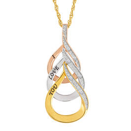 I Love You Diamond Teardrop Pendant 6919 0015 a main