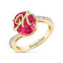 Custom Birthstone Ring, Custom Birthstone Ring 11949 0019 m initial