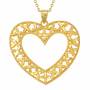 Golden Kisses Diamond-Cut Heart Pendant & Earring Set, Golden Kisses Diamond cut Heart Pendant Earring Set 2257 006 3 2