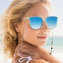 “Catch the Wave” Sunglasses with Three Necklace Chains, Catch the Wave Sunglasses with Three FREE Necklace Chains 12468 0026 m model