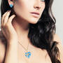 “My Heart is Yours” Birthstone & Diamond Pendant with FREE Matching Earrings, Pers My Heart Yours Birthstone Diamond Pendant with FREE Matching Earrings 12344 0018 m model