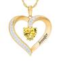 Personalized Birthstone Heart Pendant, Personalized Birthstone Heart Pendant 5447 001 8 11