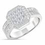 Flair & Square Personalized Birthstone & Diamond Ring, Flair Square Personalized Birthstone Diamond Ring 2306 001 5 4