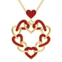 Personalized Love is the Answer Birthstone Pendant 10553 0018 a main