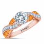 Birthstone Swirl Personalized Ring, Birthstone Swirl Ring 6531 001 3 11