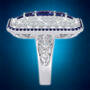 Royal Radiance Vintage Statement Ring by Michael O'Connor, Royal Radiance Vintage Statement Ring 10610 0019 b side