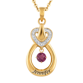 Genuine Birthstone Drop Pendant 2273 001 4 7