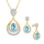 Birthstone Necklace with FREE Matching Earrings, Birthstone Necklace Earring Set 6930 0010 c march