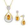 Birthstone Necklace with FREE Matching Earrings, Birthstone Necklace Earring Set 6930 0010 k november