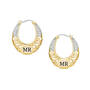 Birthstone Initial Hoops, Birthstone Initial Hoops 11897 0011 d april
