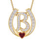 Diamond Initial Horseshoe Pendant, Diamond Initial Horseshoe Pendant 11352 0019 b initial