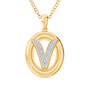 Diamond Initial Pendant, Diamond Initial Pendant 1250 0054 v pendant