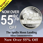 American History Silver Bullion Collection – Apollo Moon Landing Commemorative, American History Silver Bullion Collection 5541 0237 b commemorative