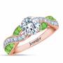 Birthstone Swirl Personalized Ring, Birthstone Swirl Ring 6531 001 3 8