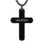 Black Ice Diamond Cross Pendant, Black Ice Cross Pendant 10174 0017 c back