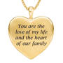 Heart of Our Family Diamond Pendant, Heart of Our Family Diamond Pendant 10177 0014 c back