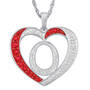 Personalized Diamond Initial Heart Pendant, Personalized Diamond Initial Heart Pendant 10926 0018 o initial O