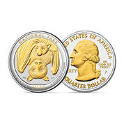 Platinum and Gold-Highlighted Land of the Free Quarter, Platinum and Gold Highlighted Land of the Free Quarters 11129 0011 a AS