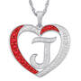 Personalized Diamond Initial Heart Pendant, Personalized Diamond Initial Heart Pendant 10926 0018 j initial J
