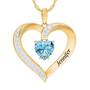 Personalized Birthstone Heart Pendant, Personalized Birthstone Heart Pendant 5447 001 8 3