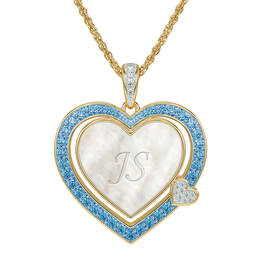 Birthstone&Diamond Heart Pendant 12465 0011 l december