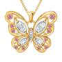 The Birthstone Butterfly Diamond Pendant 2030 001 8 10