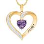 Personalized Birthstone Heart Pendant, Personalized Birthstone Heart Pendant 5447 001 8 2